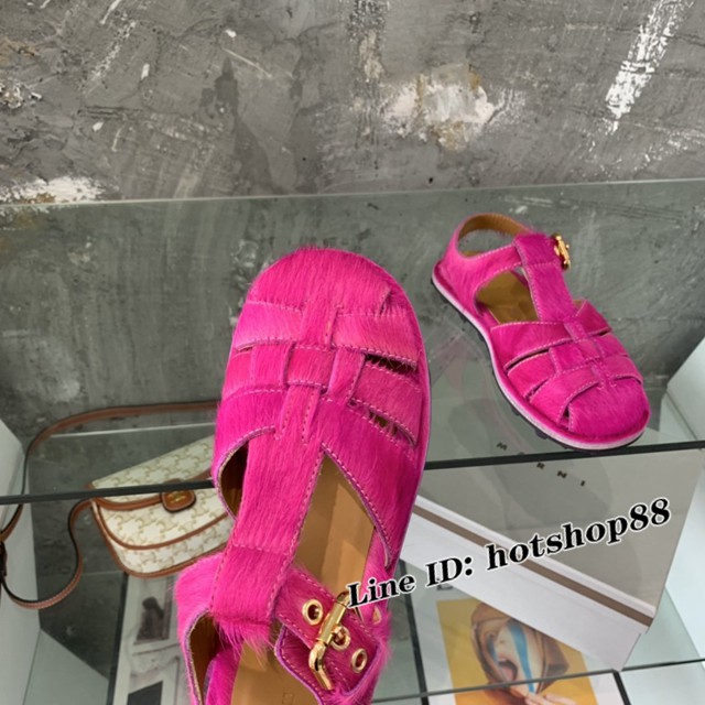 Marni 22春夏新款女士涼鞋 羅馬風編織涼鞋 dx3156